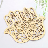 2gab Fatima ar rokām koka ģeometriskā raksta piekarināmā pie sienas Māksla Amatniecība Ļaunās acs baļķu rotājumi Meditācija Joga Dziedinoša mājas dekorēšana