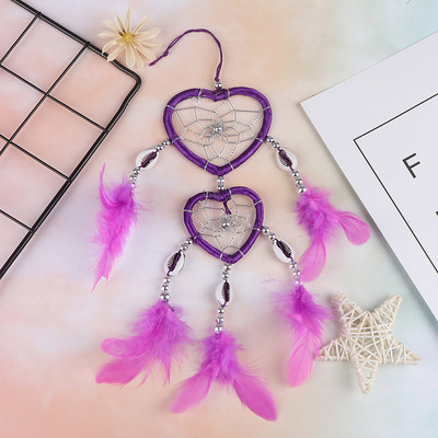 Mini Dream Catcher automobilio pakabukas vėjo varpelių plunksnų dekoras Rankų darbo svajonių gaudyklės dovanos namų dekoravimui ir pakabinamoms puošmenoms