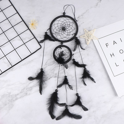 Mini Dream Catcher automobilio pakabukas vėjo varpelių plunksnų dekoras Rankų darbo svajonių gaudyklės dovanos namų dekoravimui ir pakabinamoms puošmenoms