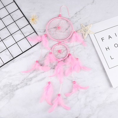 Mini Dream Catcher automobilio pakabukas vėjo varpelių plunksnų dekoras Rankų darbo svajonių gaudyklės dovanos namų dekoravimui ir pakabinamoms puošmenoms