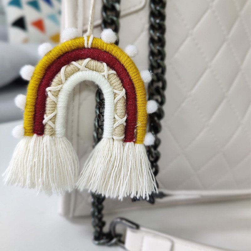 2021 m. vaivorykštės spalvos dekoratyvinis žaislas, skirtas Boho namų dekoravimui Vakarėlio reikmenys Miegamojo fonas vaikų darželio bendrabučio kambario dekoras