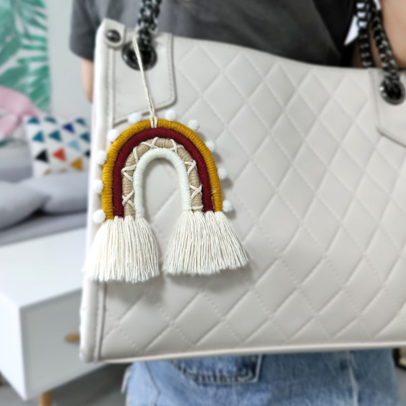 2021 m. vaivorykštės spalvos dekoratyvinis žaislas, skirtas Boho namų dekoravimui Vakarėlio reikmenys Miegamojo fonas vaikų darželio bendrabučio kambario dekoras