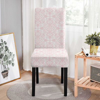 Lillemustriga elastne tooli kate Stretch tooli katted pulmadeks söögikontori banketi jaoks määrdumisevastane söögitoolide kaitse