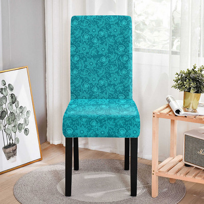 Lillemustriga elastne tooli kate Stretch tooli katted pulmadeks söögikontori banketi jaoks määrdumisevastane söögitoolide kaitse