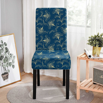 Lillemustriga elastne tooli kate Stretch tooli katted pulmadeks söögikontori banketi jaoks määrdumisevastane söögitoolide kaitse