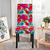 Flower Bird krēslu pārvalku augu apdruka Daudzfunkcionāli krēslu pārvalki kāzu viesnīcām banketiem augstās atzveltnes krēslu aizsarg futrālis