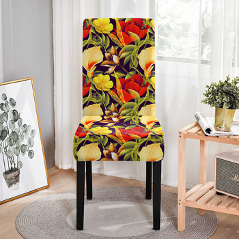 Κάλυμμα καρέκλας Flower Bird Φυτό εκτύπωσης Πολυλειτουργικά καλύμματα καρέκλας για γαμήλια δεξίωση θήκη για καρέκλες ψηλής πλάτης προστατευτική θήκη
