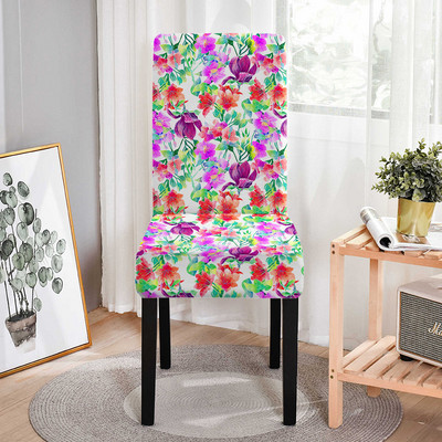 Flower Bird krēslu pārvalku augu apdruka Daudzfunkcionāli krēslu pārvalki kāzu viesnīcām banketiem augstās atzveltnes krēslu aizsarg futrālis