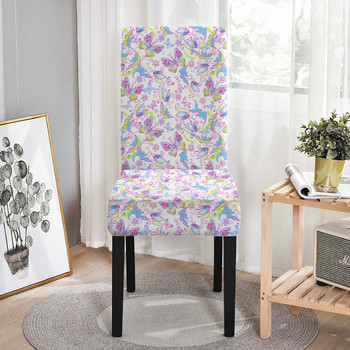 Floral ελαστικά καλύμματα καρέκλας για τραπεζαρία Ψηλή πλάτη Πλήρως τυλιγμένα κουφώματα για γαμήλια καρέκλες δεξιώσεων ξενοδοχείου Housse De Chaise