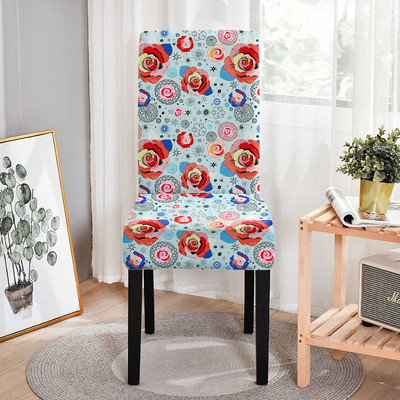 Ziedu krēslu pārvalks Spandex Elastīgie krēslu pārvalki ēdamistabai Pilnībā iesaiņoti ēdamistabas krēsli kāzu viesnīcām banketu Sillas