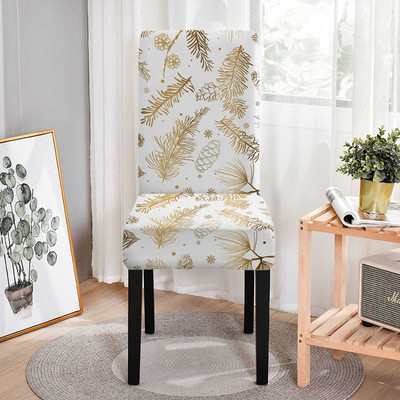 3D Kalėdų Kalėdų Senelio spausdinimo kėdės užvalkalas valgomajam Aukštos nugaros sėdynių užvalkalai valgomojo kėdėms Protector Xmas Navidad Dovana