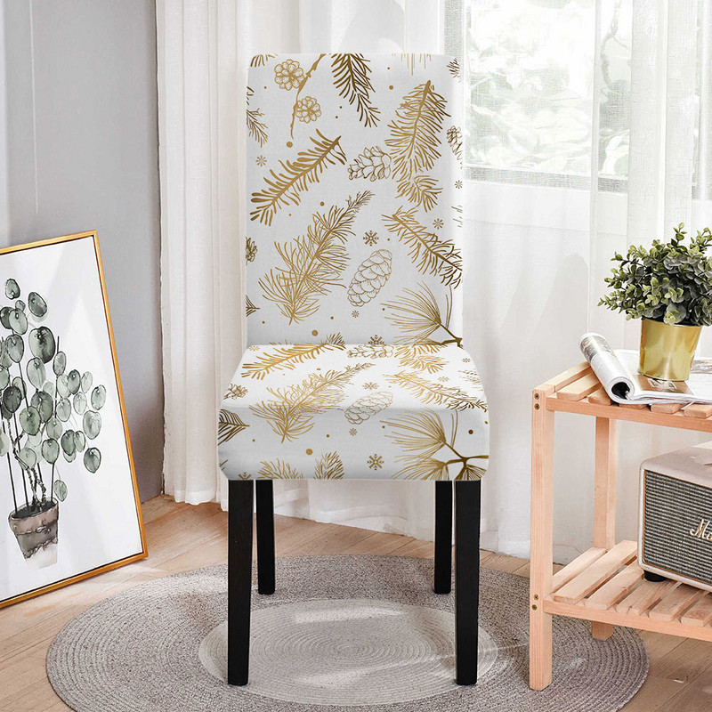 3D Kalėdų Kalėdų Senelio spausdinimo kėdės užvalkalas valgomajam Aukštos nugaros sėdynių užvalkalai valgomojo kėdėms Protector Xmas Navidad Dovana