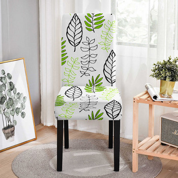 Модел на цветни растения Еластични трапезни столове Протектор Калъф за стол от спандекс за трапезария Анти-мръсни калъфи за седалки за банкет