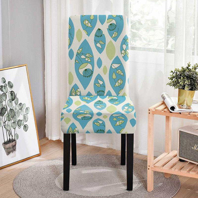 Elastingas kėdės užvalkalas su gėlių spauda tamprus kėdės užvalkalas vestuvėms viešbučiams banketams.