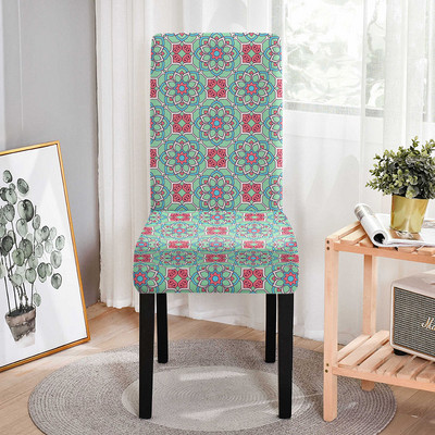 Stretch krēsla pārvalks Vintage Bohemian Mandala Print Krēslu pārvalki Pretnetīrs biroja krēsla aizsargs kāzu banketu sillas