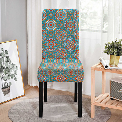 Stretch krēsla pārvalks Vintage Bohemian Mandala Print Krēslu pārvalki Pretnetīrs biroja krēsla aizsargs kāzu banketu sillas