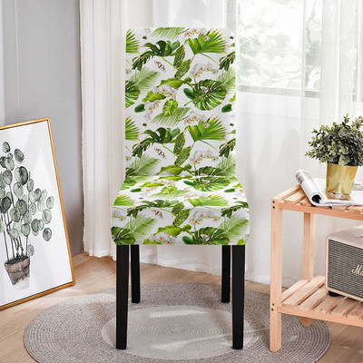 Tropical Plants Κάλυμμα καρέκλας Spandex για καρέκλες τραπεζαρίας Καλύμματα Ψηλά πλάτη για διακόσμηση σπιτιού πάρτι σαλονιού
