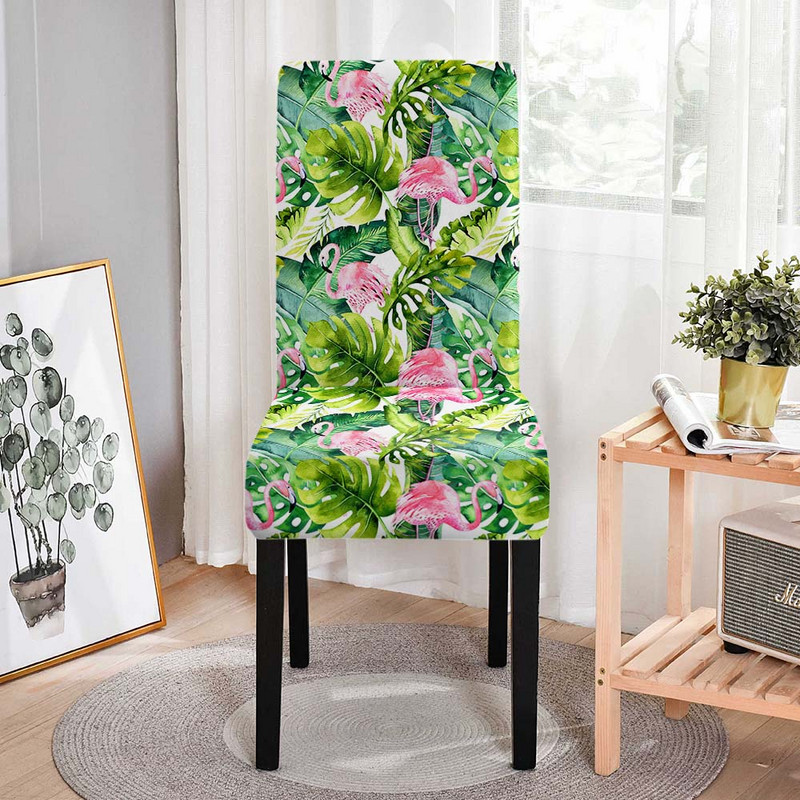 Tropical Plants Κάλυμμα καρέκλας Spandex για καρέκλες τραπεζαρίας Καλύμματα Ψηλά πλάτη για διακόσμηση σπιτιού πάρτι σαλονιού