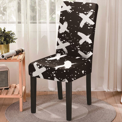 Apvalios šakės geometrinis valgomojo kėdės užvalkalas spandex elastingas kėdės užvalkalas aukštai nugarai Vestuvių valgomojo kėdės apsauga