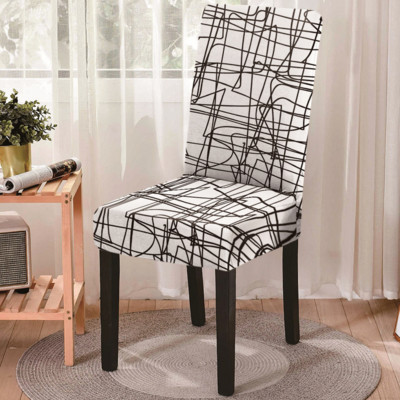 Apvalios šakės geometrinis valgomojo kėdės užvalkalas spandex elastingas kėdės užvalkalas aukštai nugarai Vestuvių valgomojo kėdės apsauga