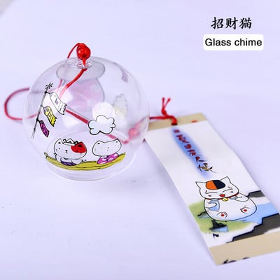 Japāņu vēja zvans Japānas vēja zvani ar rokām darināti stikla mēbeles mājas dekori Spa virtuves biroja dekori Sakuras ķiršu ziedu raksts