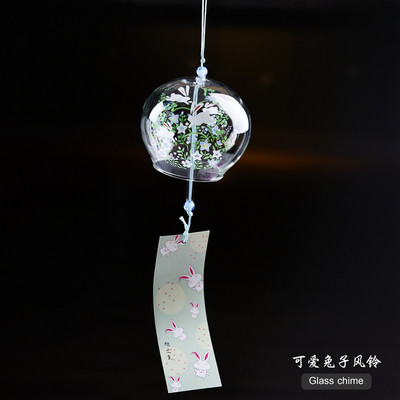 Japāņu vēja zvans Japānas vēja zvani ar rokām darināti stikla mēbeles mājas dekori Spa virtuves biroja dekori Sakuras ķiršu ziedu raksts