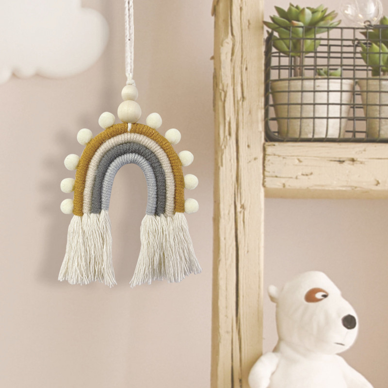 Ziemeļvalstu mākoņu varavīksnes pušķi sienu tapsējumu dekorēšana meitenēm guļamistabā piekarināms kulons bērnu gultiņai telts piekarināms rotaļlietu kulons