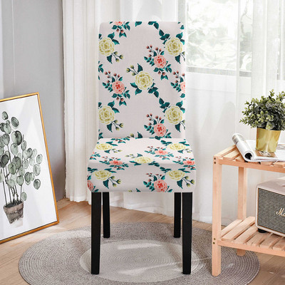 1 gab. Ziedu krēsla pārvalks Augu sēdekļa pārvalks Ēdamistabas krēsli Biroja krēsla aizsarg futrālis kāzām viesnīcas banketiem mājas dekorācijas sillas