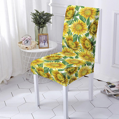 Elastīgie saulespuķu krēslu pārvalki ēdamistabas krēsliem elastīgi krēslu pārvalki banketiem kāzām ēdamistabas viesistabas dekori Sillas