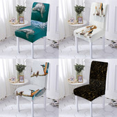 Jastuci za stolice u životinjskom stilu, rastezljive navlake za stolice Ocean, životinjski uzorak, navlake za stolice Navlake za stolice s printom pasa Home Stuhlbezug