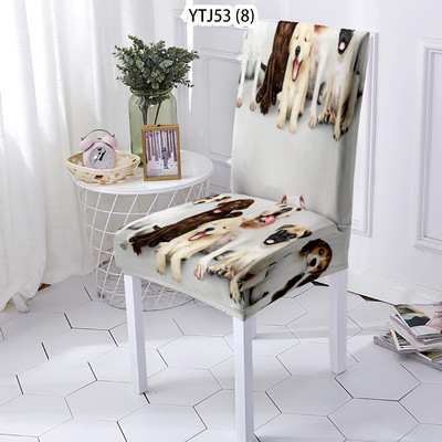 Jastuci za stolice u životinjskom stilu, rastezljive navlake za stolice Ocean, životinjski uzorak, navlake za stolice Navlake za stolice s printom pasa Home Stuhlbezug