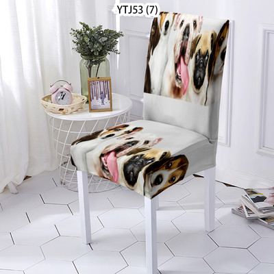 Jastuci za stolice u životinjskom stilu, rastezljive navlake za stolice Ocean, životinjski uzorak, navlake za stolice Navlake za stolice s printom pasa Home Stuhlbezug