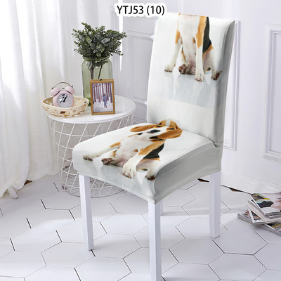 Jastuci za stolice u životinjskom stilu, rastezljive navlake za stolice Ocean, životinjski uzorak, navlake za stolice Navlake za stolice s printom pasa Home Stuhlbezug