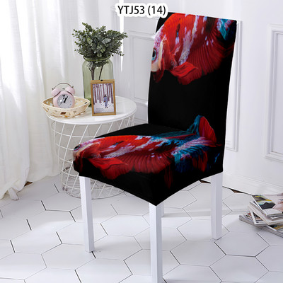 Jastuci za stolice u životinjskom stilu, rastezljive navlake za stolice Ocean, životinjski uzorak, navlake za stolice Navlake za stolice s printom pasa Home Stuhlbezug