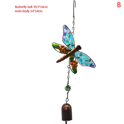 1 buc. Clopoței de vânt din metal vopsit pentru agățat colibri, decorare pentru cameră de înaltă calitate, practică, delicată, durabilă