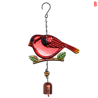 1 buc. Clopoței de vânt din metal vopsit pentru agățat colibri, decorare pentru cameră de înaltă calitate, practică, delicată, durabilă