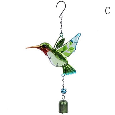 1 buc. Clopoței de vânt din metal vopsit pentru agățat colibri, decorare pentru cameră de înaltă calitate, practică, delicată, durabilă