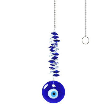 Lucky Blue Eye μενταγιόν Mystic Devil Pendulum Protection Τουρκικό φυλαχτό Κρεμαστό τοίχου αυτοκινήτου Δώρο χειροτεχνίας με χάντρες από κρυστάλλινο γυαλί