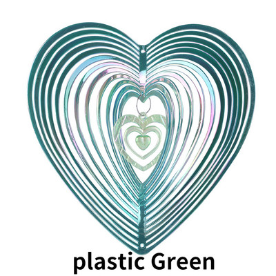 ABS pukstošā sirds vēja zvana vērpējs mājas dekorēšanai vēja ķērējs Love vēja zvans rotējošs vēja zvans, pakarināms rotājums