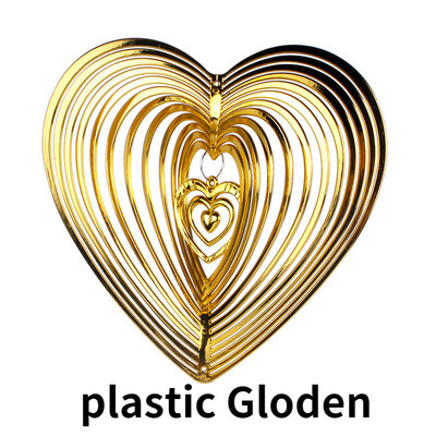 ABS pukstošā sirds vēja zvana vērpējs mājas dekorēšanai vēja ķērējs Love vēja zvans rotējošs vēja zvans, pakarināms rotājums