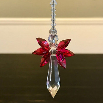 1 ΤΕΜ. Rainbow Guardian Angel Crystal Suncatcher Hangings Κρυστάλλινο γυαλί Στολίδι Διακόσμηση κήπου σπιτιού Διακόσμηση βεράντας