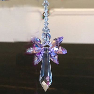 1GB varavīksnes sargeņģeļa kristāla saules ķērējs, iekares kristāla stikla rotājums mājas dārza dekorēšanai lieveņa dekors