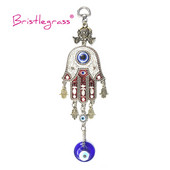 BISTLEGRASS Turkish Blue Evil Eye Hamsa rokas amuleti Laimes piekariņi pie sienas piekaramie kuloni Svārsta svētība aizsardzība Mājas dekors