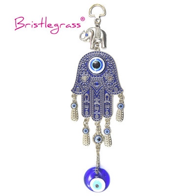 BISTLEGRASS Turkish Blue Evil Eye Hamsa rokas amuleti Laimes piekariņi pie sienas piekaramie kuloni Svārsta svētība aizsardzība Mājas dekors