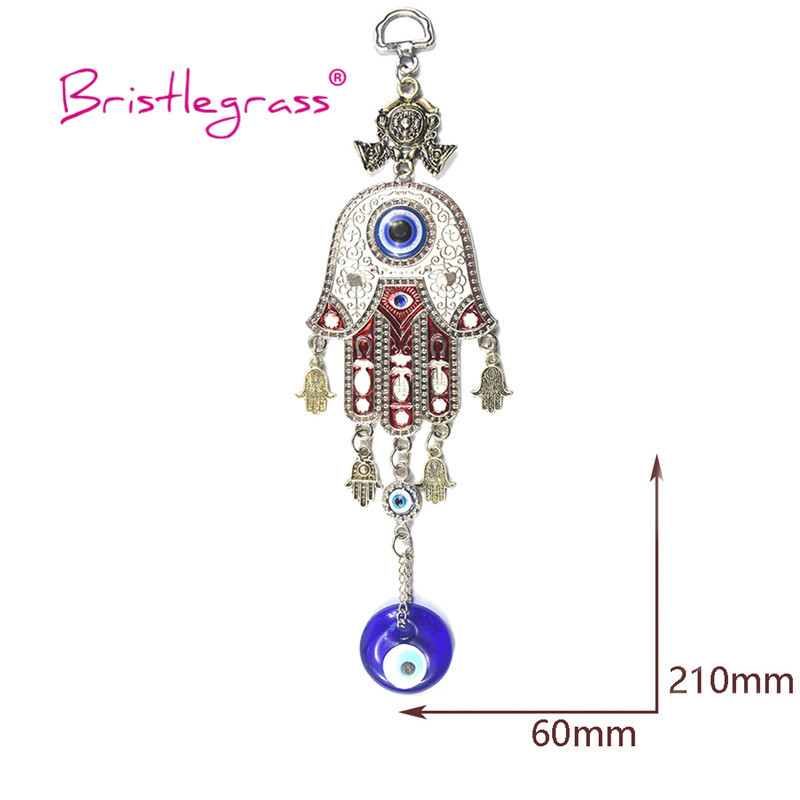 BISTLEGRASS Turkish Blue Evil Eye Hamsa rokas amuleti Laimes piekariņi pie sienas piekaramie kuloni Svārsta svētība aizsardzība Mājas dekors