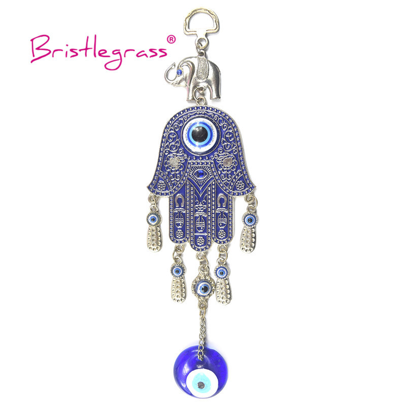 BISTLEGRASS Turkish Blue Evil Eye Hamsa rokas amuleti Laimes piekariņi pie sienas piekaramie kuloni Svārsta svētība aizsardzība Mājas dekors