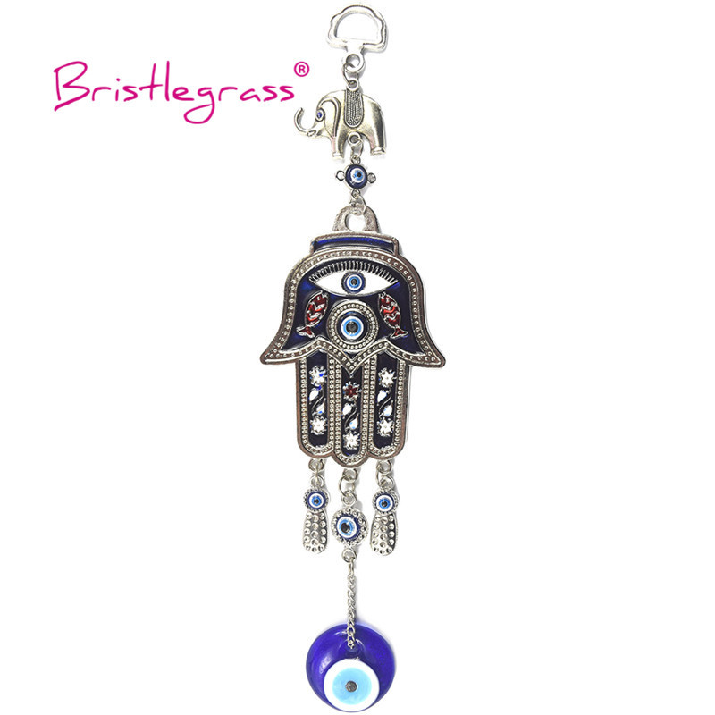 BISTLEGRASS Turkish Blue Evil Eye Hamsa rokas amuleti Laimes piekariņi pie sienas piekaramie kuloni Svārsta svētība aizsardzība Mājas dekors
