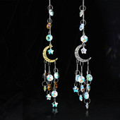 Χρυσό ασημί κρύσταλλο άνεμος κουδούνι Star Moon Sun Dream Catcher Κρεμαστό κρεμαστό άνεμο κουδούνι κορίτσι κρεβατοκάμαρα Ταπετσαρία άνεμος κουδούνι Δώρο
