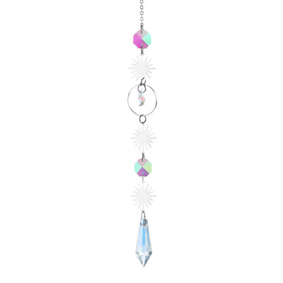 Χρυσό ασημί κρύσταλλο άνεμος κουδούνι Star Moon Sun Dream Catcher Κρεμαστό κρεμαστό άνεμο κουδούνι κορίτσι κρεβατοκάμαρα Ταπετσαρία άνεμος κουδούνι Δώρο