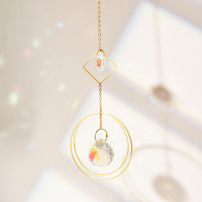Χρυσό ασημί κρύσταλλο άνεμος κουδούνι Star Moon Sun Dream Catcher Κρεμαστό κρεμαστό άνεμο κουδούνι κορίτσι κρεβατοκάμαρα Ταπετσαρία άνεμος κουδούνι Δώρο
